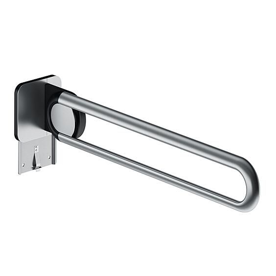 Paceļams atbalsta rokturis 900mm, ar A-flex stiprinājumu, matēts nerūsējošais tērauds, kreisais