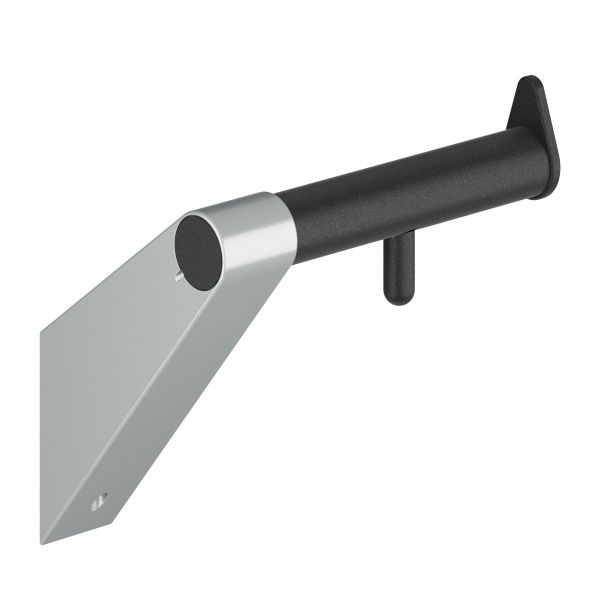 WC papīra ruļļa turētājs A100, antracīta metālika / alumīnija pelēka metālika, labais