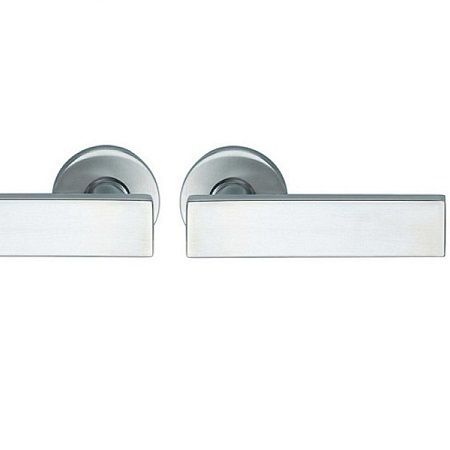 Handle set on round roses BAC, aluminium F1
