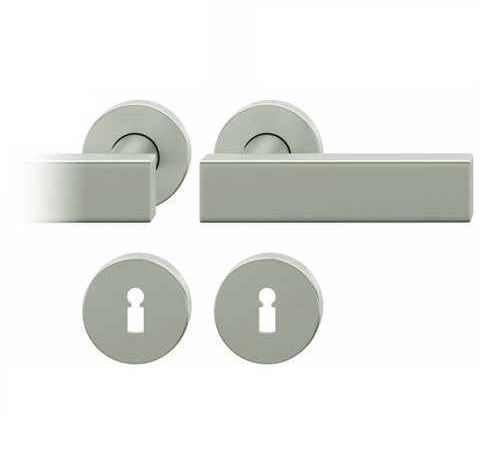 Handle set on round roses BB, aluminium F1