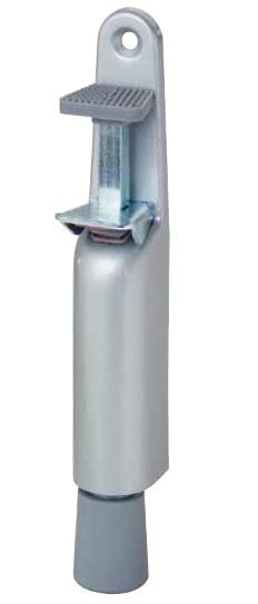 Durvju fiksators KWS1034 ar bultas gājienu 50 mm, tērauds lakots sudraba krāsā