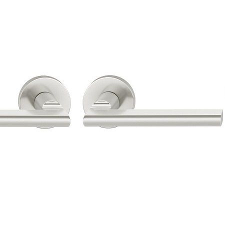 Handle set on round roses. BAC, aluminium F1