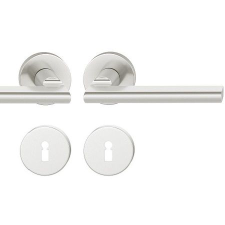 Handle set on round roses BB, aluminium F1