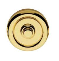 Doorbell button on rose 103CP, polished brass