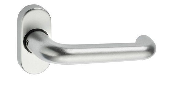Profilrāmju durvju rokturis ARES 103 uz ovālās rozetes, 8 mm, nerūs.tērauds