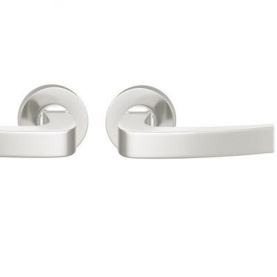 Handle set on round roses BAC, aluminium F1