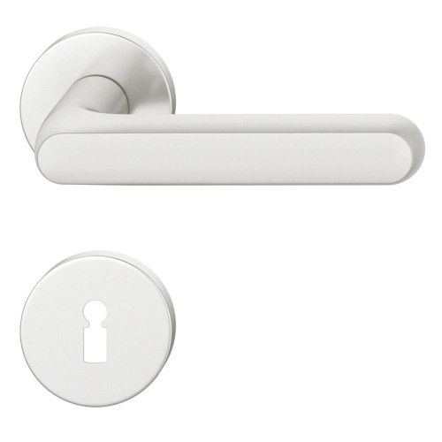 Handle set on round roses BB, aluminium F1