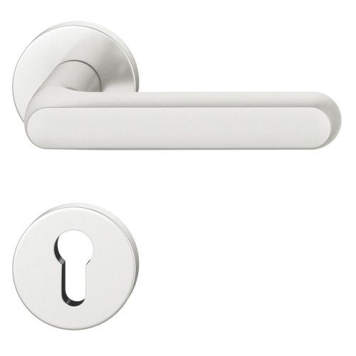 Handle set on round roses PZ, aluminium F1
