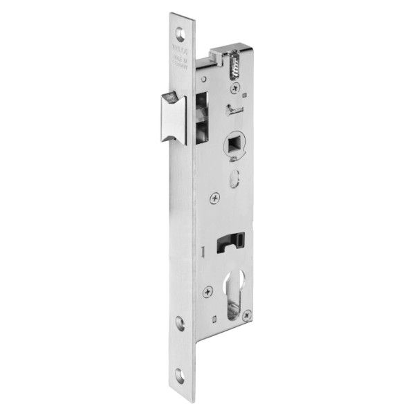 Mortise latch lock for metal frame doors 138F 92/35/24mm, stainless steel