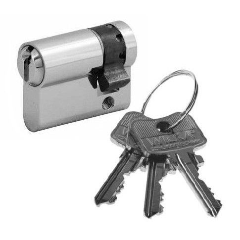 Profilpuscilindrs 70-10, niķelēts misiņš