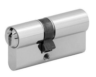 Profile cylinder 26-50, brass nickel-plated