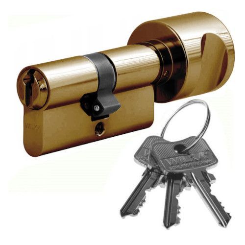 Profile cylinder with knob 50-26, brass