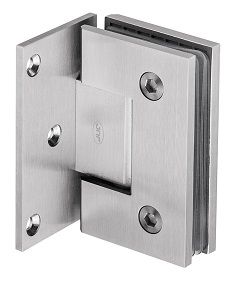 Eņģe stikla durvīm IN.05.306, siena/stikls, slīpēts ner.tērauds