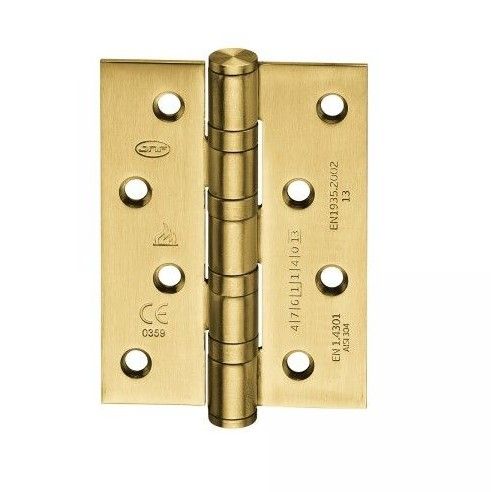 Eņģe universāla, 75x100 mm, nerūs. tērauds satinēts zelta tonī