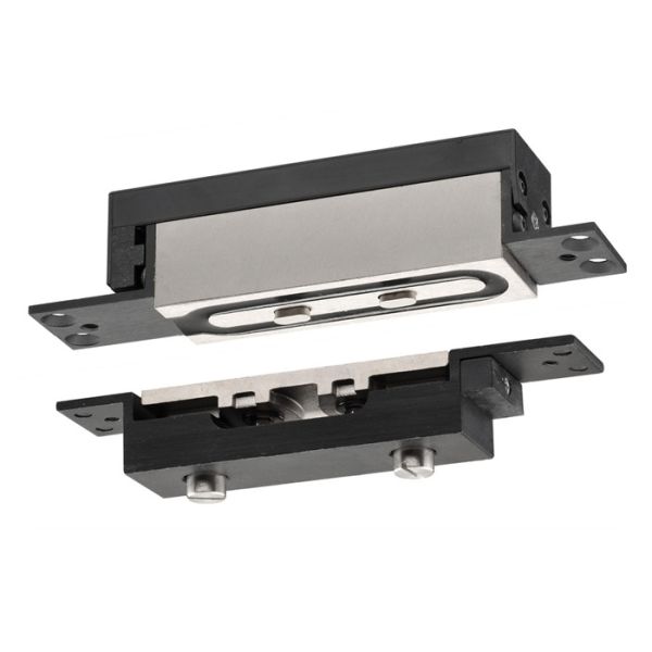 Elektromagnētiskā slēdzene ar mehānisko bloķēšanu, nerūsējošais tērauds, 12/24V DC, 1200 kg