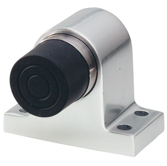 Durvju atdure, skrūvējama grīdā, korpuss: alumīnijs anodēts F1 sudraba krāsā / cilindrs: nerūsējošai