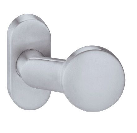 Door knob ARES K16 on oval rose, inactive, stainless steel