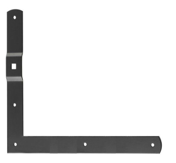 2154 Corner hinges (pair), 250x300mm, black