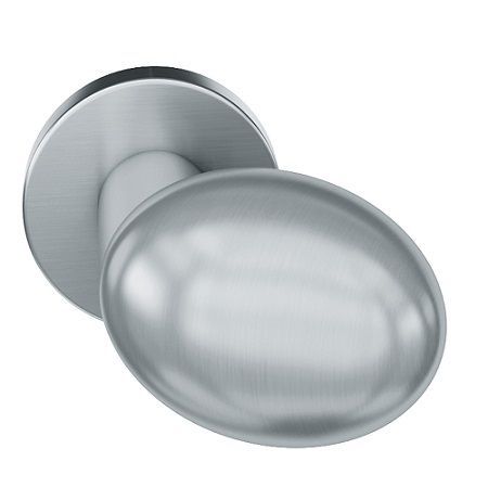 Handle knob, 0804 05 fixed, singel-sided fastening, stainless steel fine matt