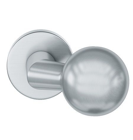 Lodes formas rokturpoga fiksēta, nobīdīta, uz apaļas rozetes, nerūs.tērauds