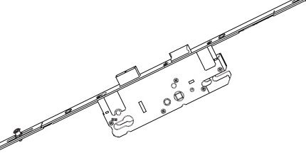 KFV TI (8 PZ 25) balkona durvju sledzene ar 3 tapām