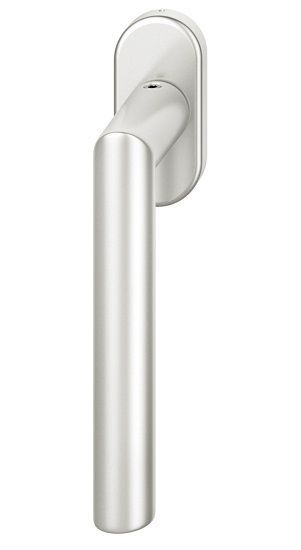 Window handle 1076 on oval rose, aluminium F1
