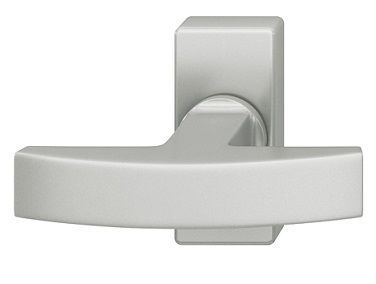 Window handle on oval rose, aluminium F1