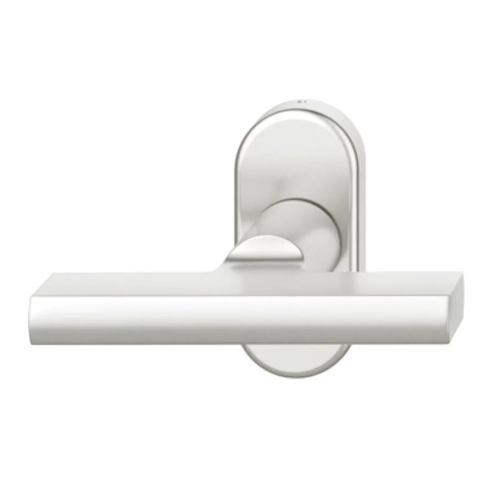 Window handle on oval rose, aluminium F1