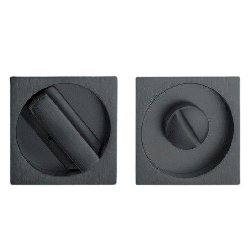 Bīdāmo durvju uzlikas ar WC funkciju, misiņš krāsots melns