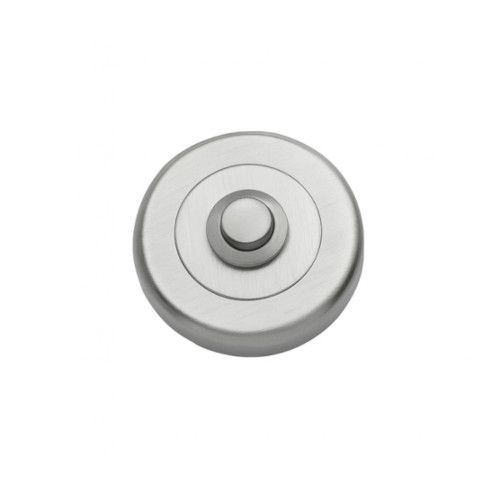 Bell push button 722 TP on rose 006, satin chrome