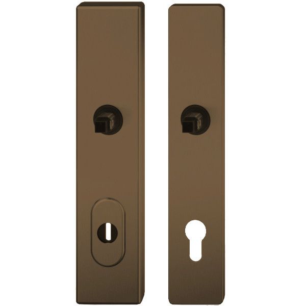 73 7376 ASL S2-ZA security backplate, PZ/92/8mm, medium dark bronze S5
