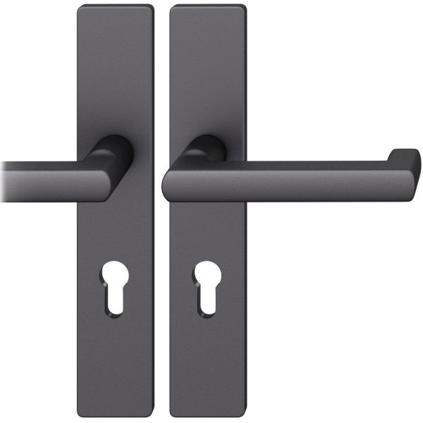 FSB 79 1031 rokturu/uzliku grt. PZ 72mm ugunsdrošām evakuācijas durvīm, alumīnijs graudaini matēts melns S8