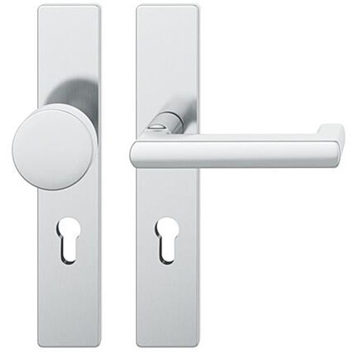 FSB 79 1031 door knob set with backplates for fireproof emergency doors, PZ 92mm, stainless steel,RIGHT