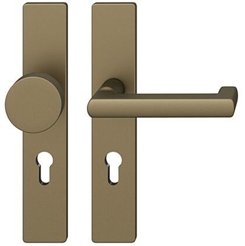 FSB 79 1031 door knob set with backplates for fireproof emergency doors, PZ 92mm, medium dark bronze S5,RIGHT