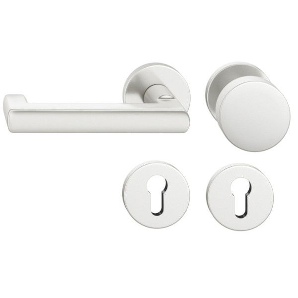 FSB 79 1031 rokturpogas grt. ar apaļām PZ rozetēm ugunsdrošām evakuācijas durvīm, alumīnijs anodēts dabīgā tonī F1, KREISĀ