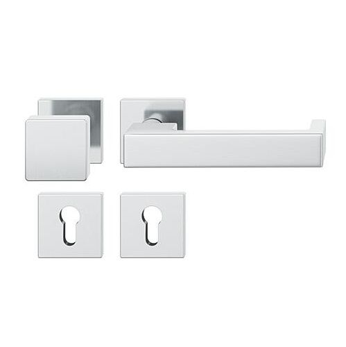 FSB 79 1074 door knob set with PZ square roses for fireproof emergency doors, stainless steel,RIGHT