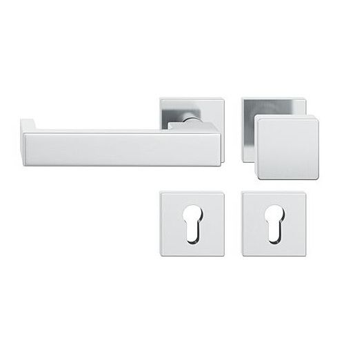 FSB 79 1074 door knob set with PZ square roses for fireproof emergency doors, stainless steel,LEFT