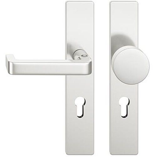 FSB 79 1134 door knob set with backplates for fireproof emergency doors, PZ 92mm, natural aluminium F1,LEFT
