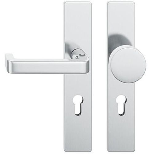 FSB 79 1134 door knob set with backplates for fireproof emergency doors, PZ 92mm, stainless steel,LEFT