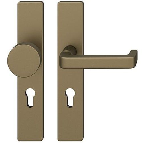 FSB 79 1134 door knob set with backplates for fireproof emergency doors, PZ 92mm, medium dark bronze S5,RIGHT