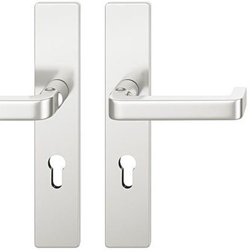 FSB 79 1134 handle set with backplates for fireproof emergency doors, PZ 92mm, natural aluminium F1,RIGHT