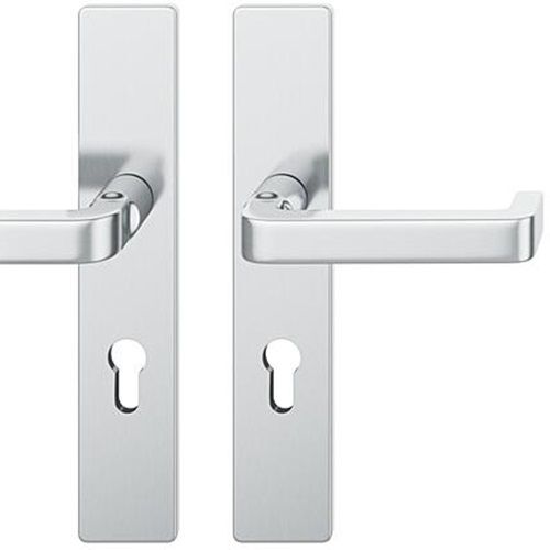 FSB 79 1134 handle set with backplates for fireproof emergency doors, PZ 72mm, stainless steel,RIGHT