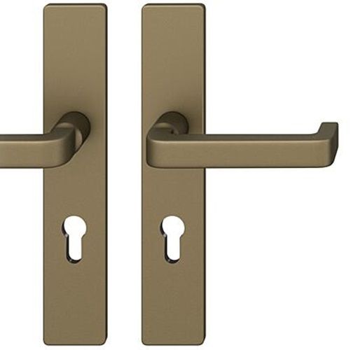 FSB 79 1134 handle set with backplates for fireproof emergency doors, PZ 92mm, medium dark bronze S5,RIGHT