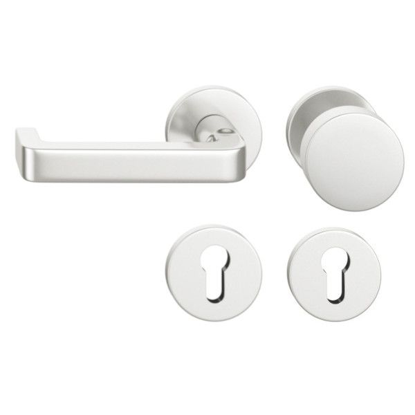 FSB 79 1134 rokturpogas grt. ar apaļām PZ rozetēm ugunsdrošām evakuācijas durvīm, alumīnijs anodēts dabīgā tonī F1, KREISĀ