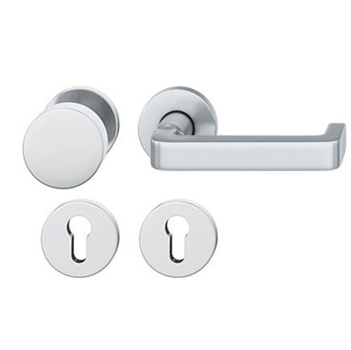 FSB 79 1134 rokturpogas grt. ar apaļām PZ rozetēm ugunsdrošām evakuācijas durvīm, nerūsējošais tērauds matēti slīpēts, LABĀ