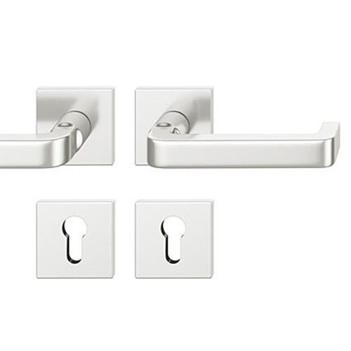 FSB 79 1134 handle set with PZ square roses for fireproof emergency doors, natural aluminium F1