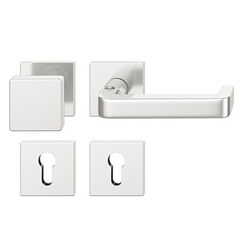 FSB 79 1134  door knob set with PZ square roses for fireproof emergency doors, natural aluminium F1,RIGHT