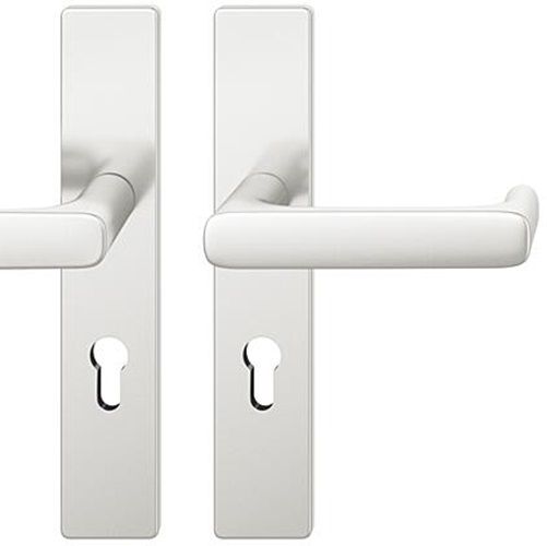 FSB 79 1290 handle set with backplates for fireproof emergency doors, PZ 92mm, natural aluminium F1,RIGHT