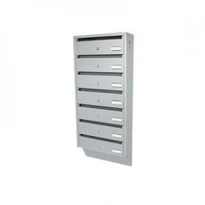 Bloku pastkastīte ar 7 sekcijām,vertikāla, pelēka