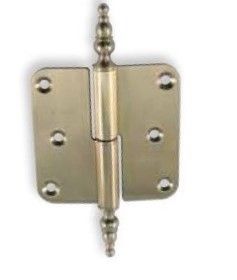 Eņģe 80/80A ar dekoratīviem galiem, pulēti misiņots nerūs.tērauds, LABĀ